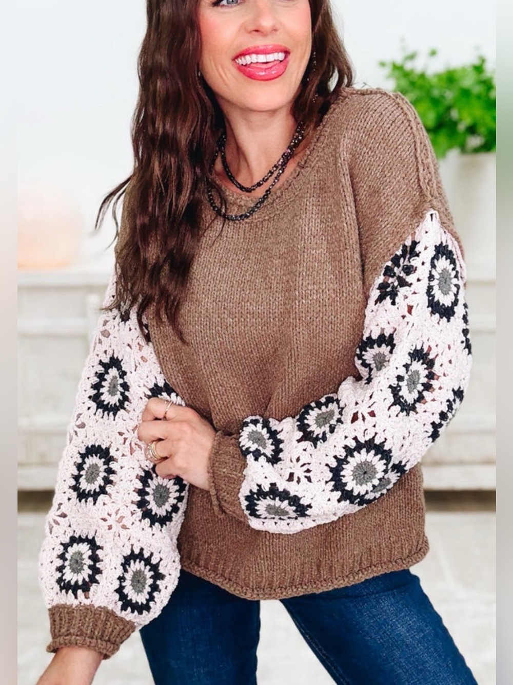 Dried Sunflower Sweater Top by POL NWOT